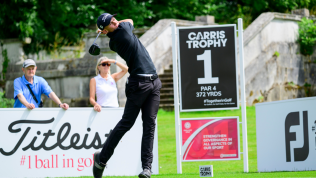 (Credit Leaderboard Photography): Tyler Weaver on his way to an emphatic triumph in the Carris Trophy at Moor Park